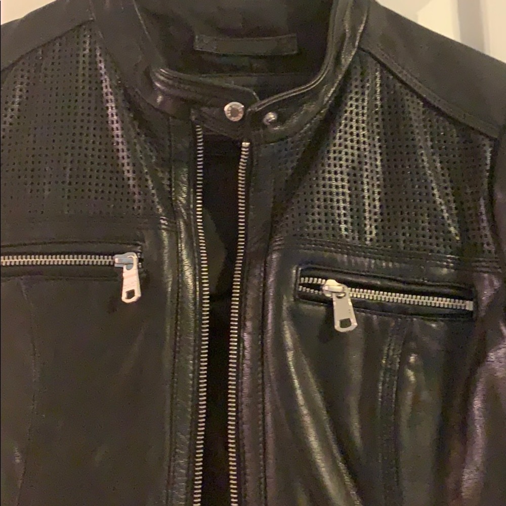 Marc New York - Andrew Marc Black Leather Jacket - Picture 2 of 3